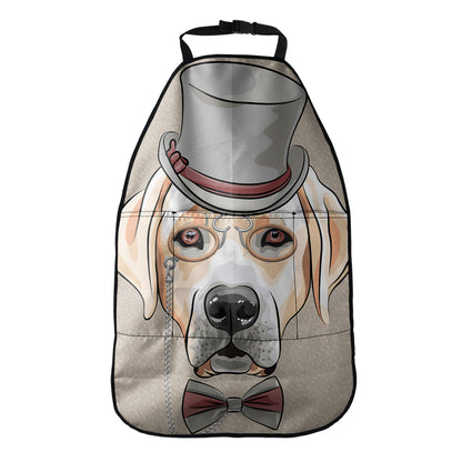 Hipster Labrador Retriever Print Car Seat Organizers