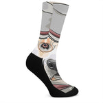 Hipster Labrador Retriever Print Crew Socks