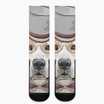 Hipster Labrador Retriever Print Crew Socks