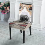 Hipster Labrador Retriever Print Dining Chair Slipcover