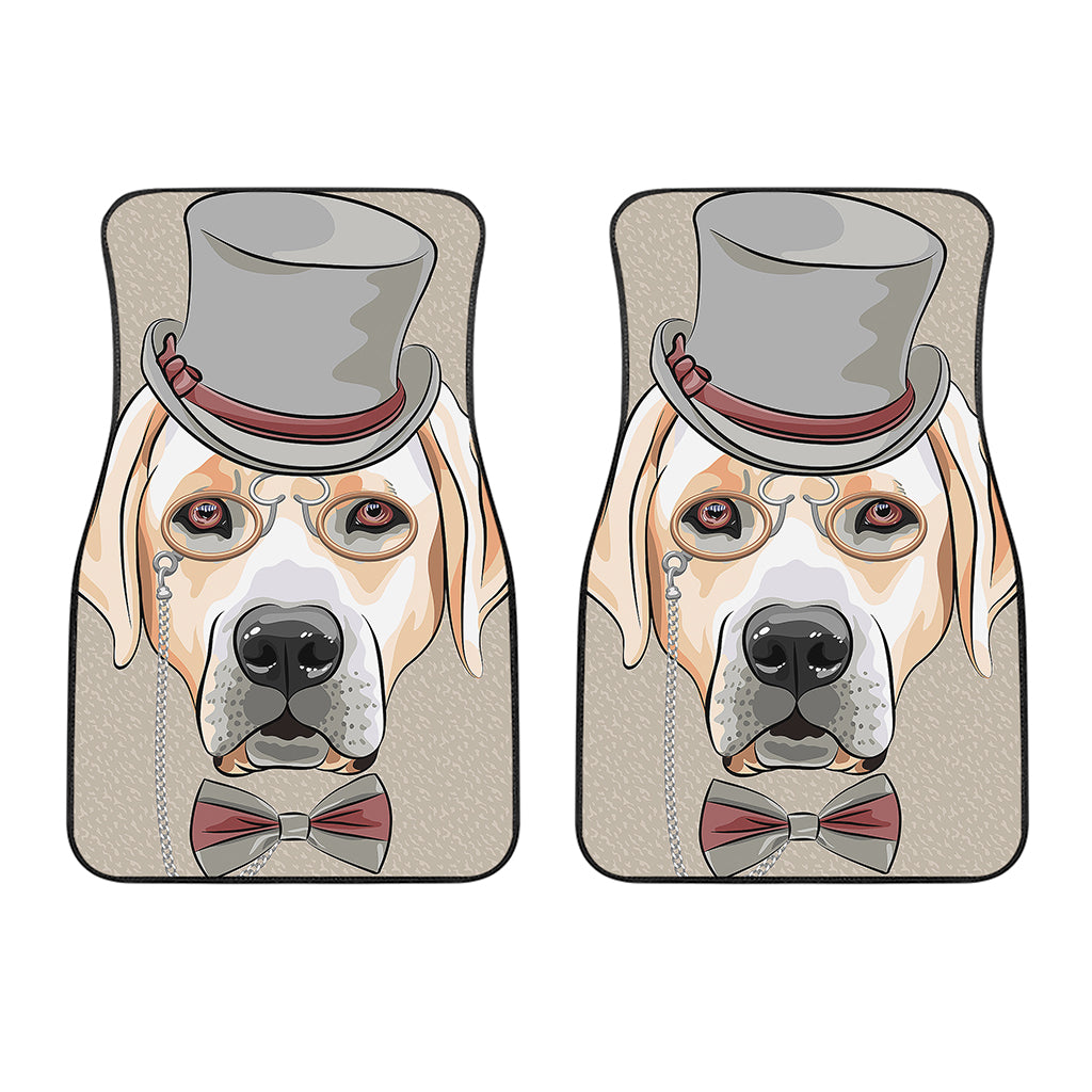 Hipster Labrador Retriever Print Front Car Floor Mats