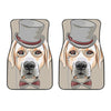 Hipster Labrador Retriever Print Front Car Floor Mats