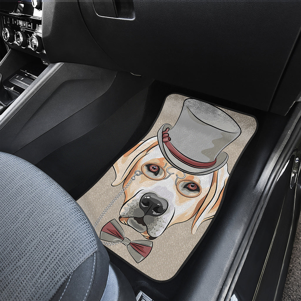 Hipster Labrador Retriever Print Front Car Floor Mats