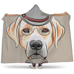 Hipster Labrador Retriever Print Hooded Blanket