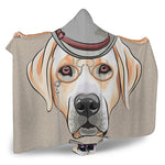 Hipster Labrador Retriever Print Hooded Blanket