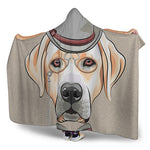 Hipster Labrador Retriever Print Hooded Blanket
