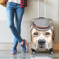 Hipster Labrador Retriever Print Luggage Cover