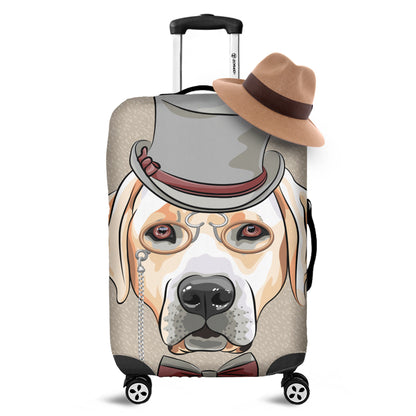 Hipster Labrador Retriever Print Luggage Cover