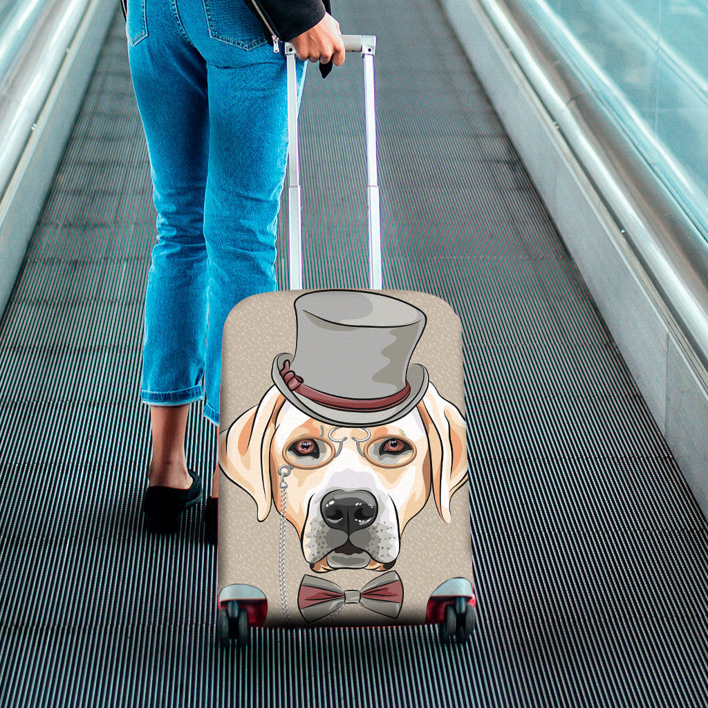 Hipster Labrador Retriever Print Luggage Cover