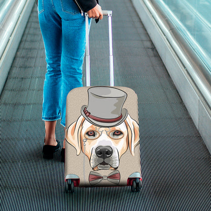 Hipster Labrador Retriever Print Luggage Cover