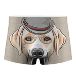 Hipster Labrador Retriever Print Men's Boxer Briefs