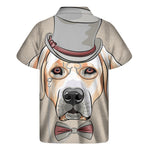 Hipster Labrador Retriever Print Men's Short Sleeve Shirt