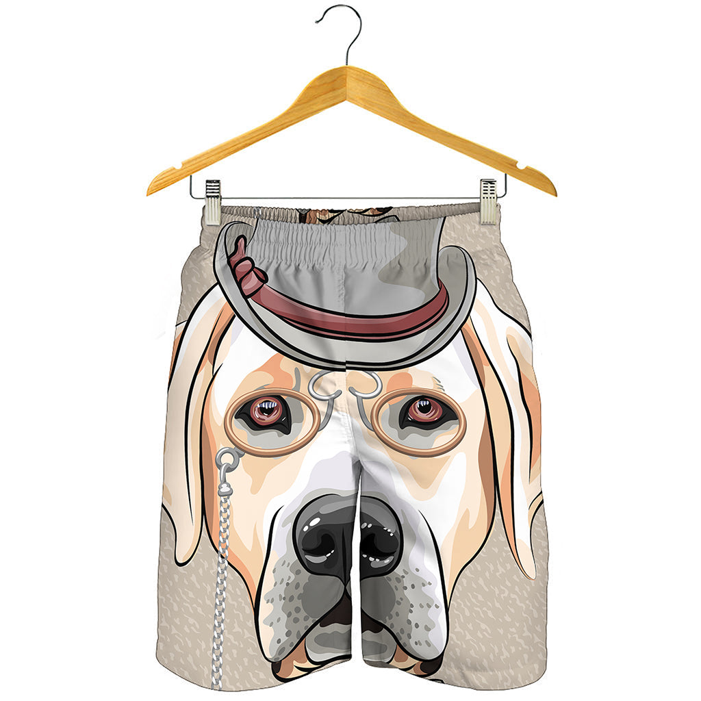 Hipster Labrador Retriever Print Men's Shorts