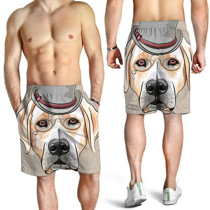 Hipster Labrador Retriever Print Men's Shorts