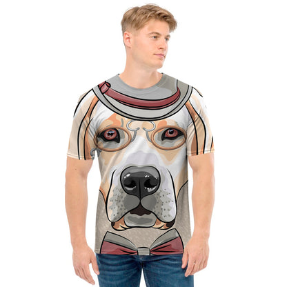 Hipster Labrador Retriever Print Men's T-Shirt