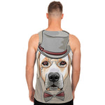 Hipster Labrador Retriever Print Men's Tank Top