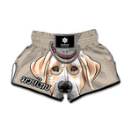 Hipster Labrador Retriever Print Muay Thai Boxing Shorts