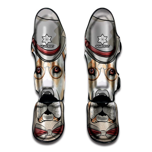 Hipster Labrador Retriever Print Muay Thai Shin Guard