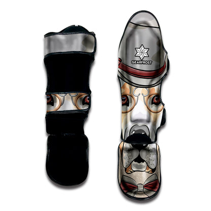 Hipster Labrador Retriever Print Muay Thai Shin Guard