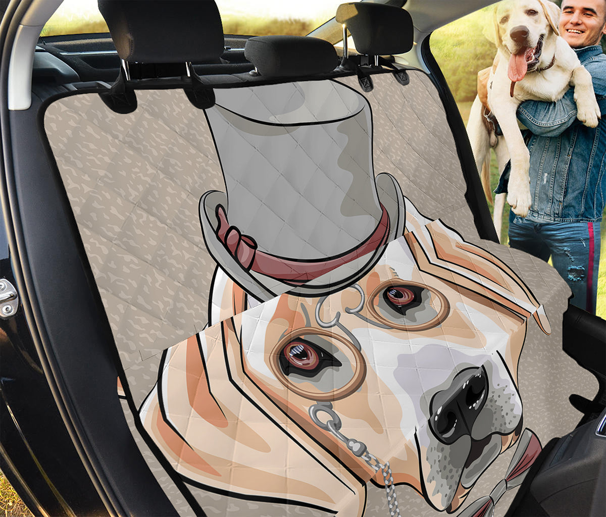 Hipster Labrador Retriever Print Pet Car Back Seat Cover
