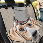 Hipster Labrador Retriever Print Pet Car Back Seat Cover
