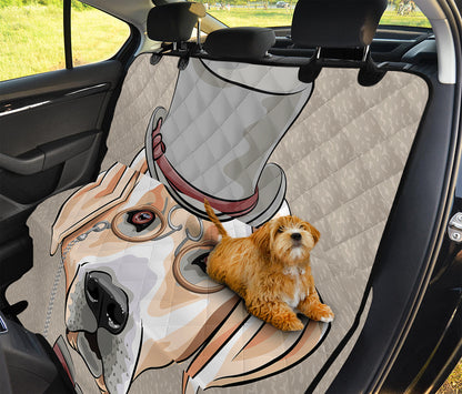 Hipster Labrador Retriever Print Pet Car Back Seat Cover