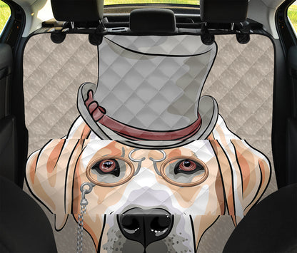 Hipster Labrador Retriever Print Pet Car Back Seat Cover