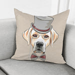 Hipster Labrador Retriever Print Pillow Cover