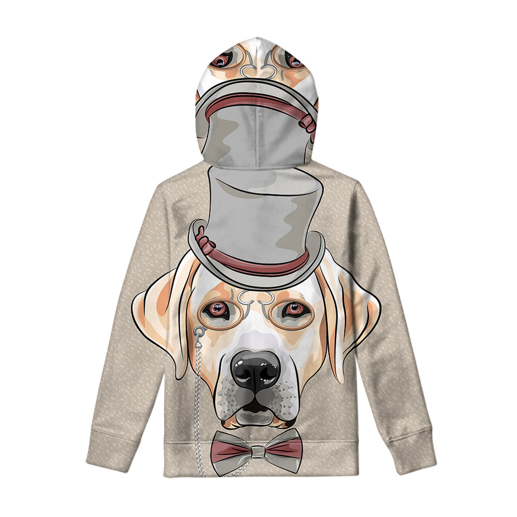Hipster Labrador Retriever Print Pullover Hoodie