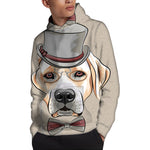 Hipster Labrador Retriever Print Pullover Hoodie