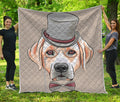 Hipster Labrador Retriever Print Quilt