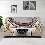 Hipster Labrador Retriever Print Sofa Cover