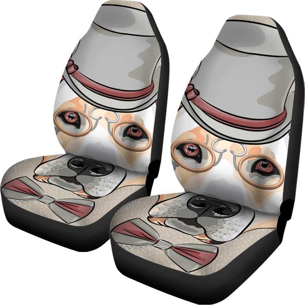 Hipster Labrador Retriever Print Universal Fit Car Seat Covers