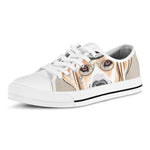 Hipster Labrador Retriever Print White Low Top Shoes