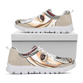 Hipster Labrador Retriever Print White Running Shoes