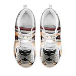 Hipster Labrador Retriever Print White Sneakers