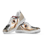 Hipster Labrador Retriever Print White Sneakers