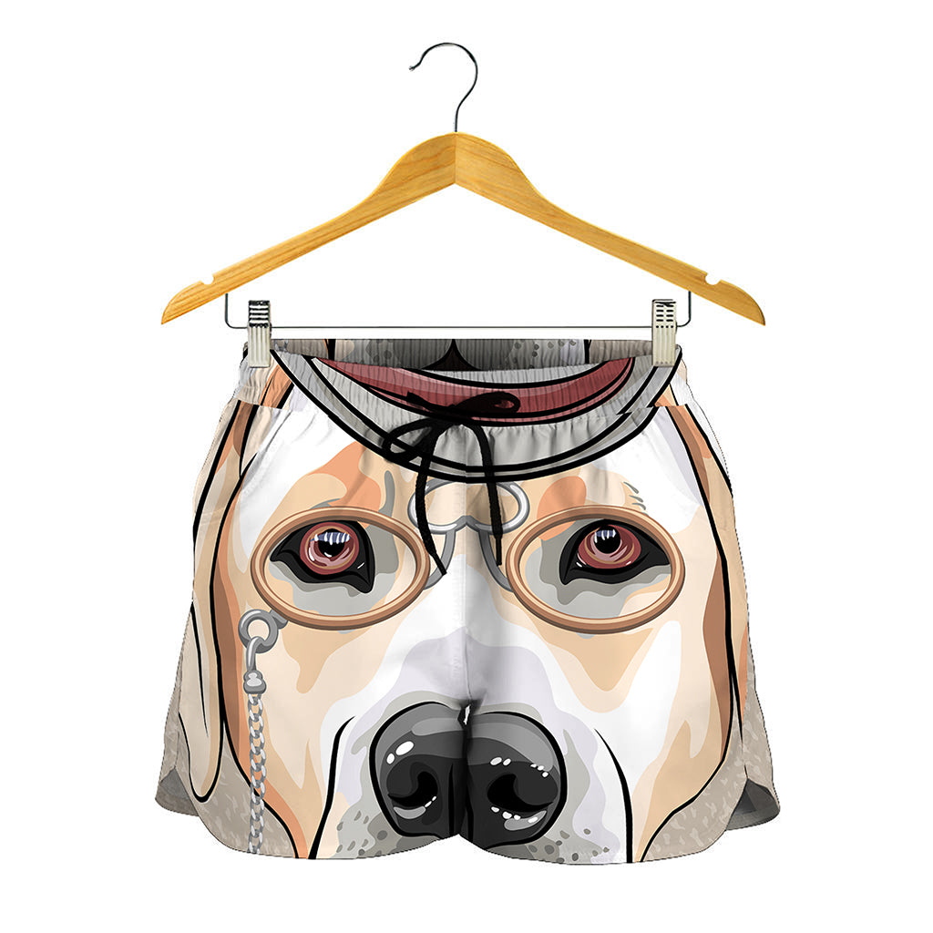 Hipster Labrador Retriever Print Women's Shorts