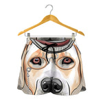 Hipster Labrador Retriever Print Women's Shorts