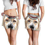 Hipster Labrador Retriever Print Women's Shorts