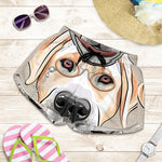 Hipster Labrador Retriever Print Women's Shorts