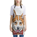 Hipster Pembroke Welsh Corgi Print Apron