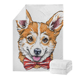 Hipster Pembroke Welsh Corgi Print Blanket