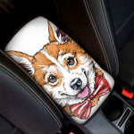 Hipster Pembroke Welsh Corgi Print Car Center Console Cover