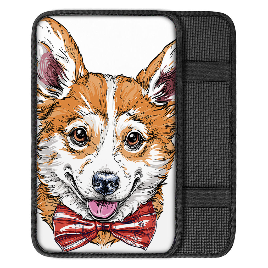Hipster Pembroke Welsh Corgi Print Car Center Console Cover