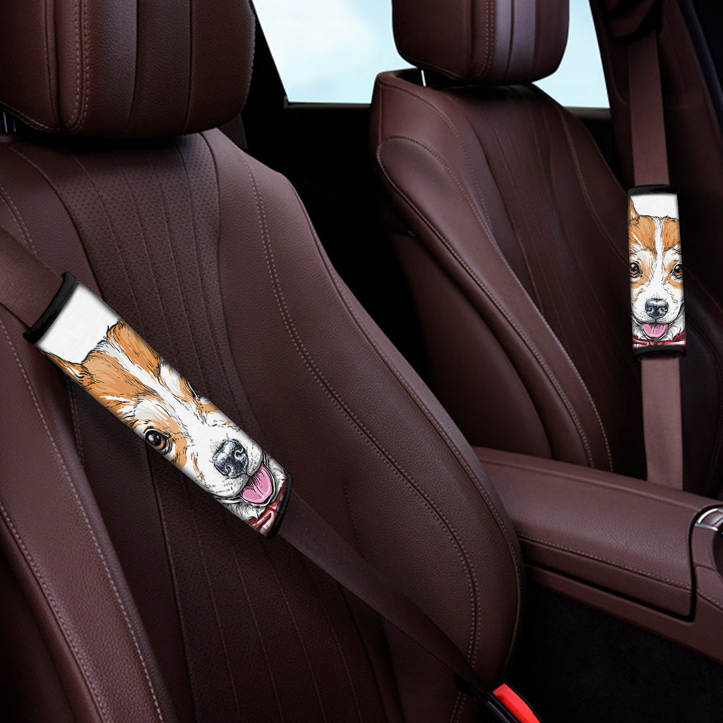 Hipster Pembroke Welsh Corgi Print Car Seat Belt Covers