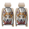 Hipster Pembroke Welsh Corgi Print Car Seat Organizers
