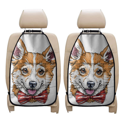 Hipster Pembroke Welsh Corgi Print Car Seat Organizers