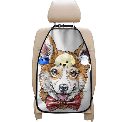 Hipster Pembroke Welsh Corgi Print Car Seat Organizers
