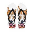 Hipster Pembroke Welsh Corgi Print Flip Flops